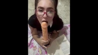 Schoolgirl gets ver first blowjob and deepthroat lesson - Colombia